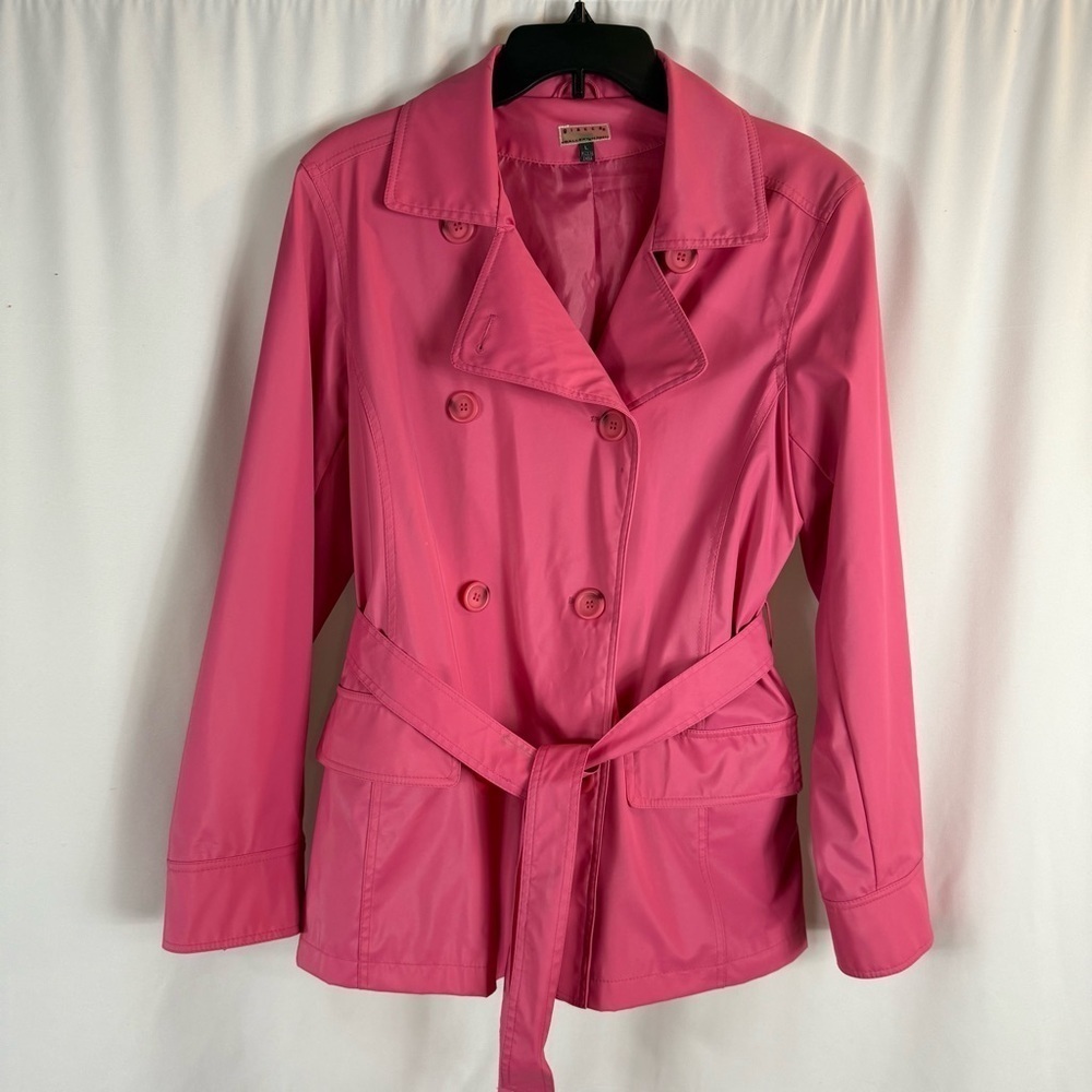 Giacca Gallery Barbie Pink Double-Breasted Trench Coat size:L